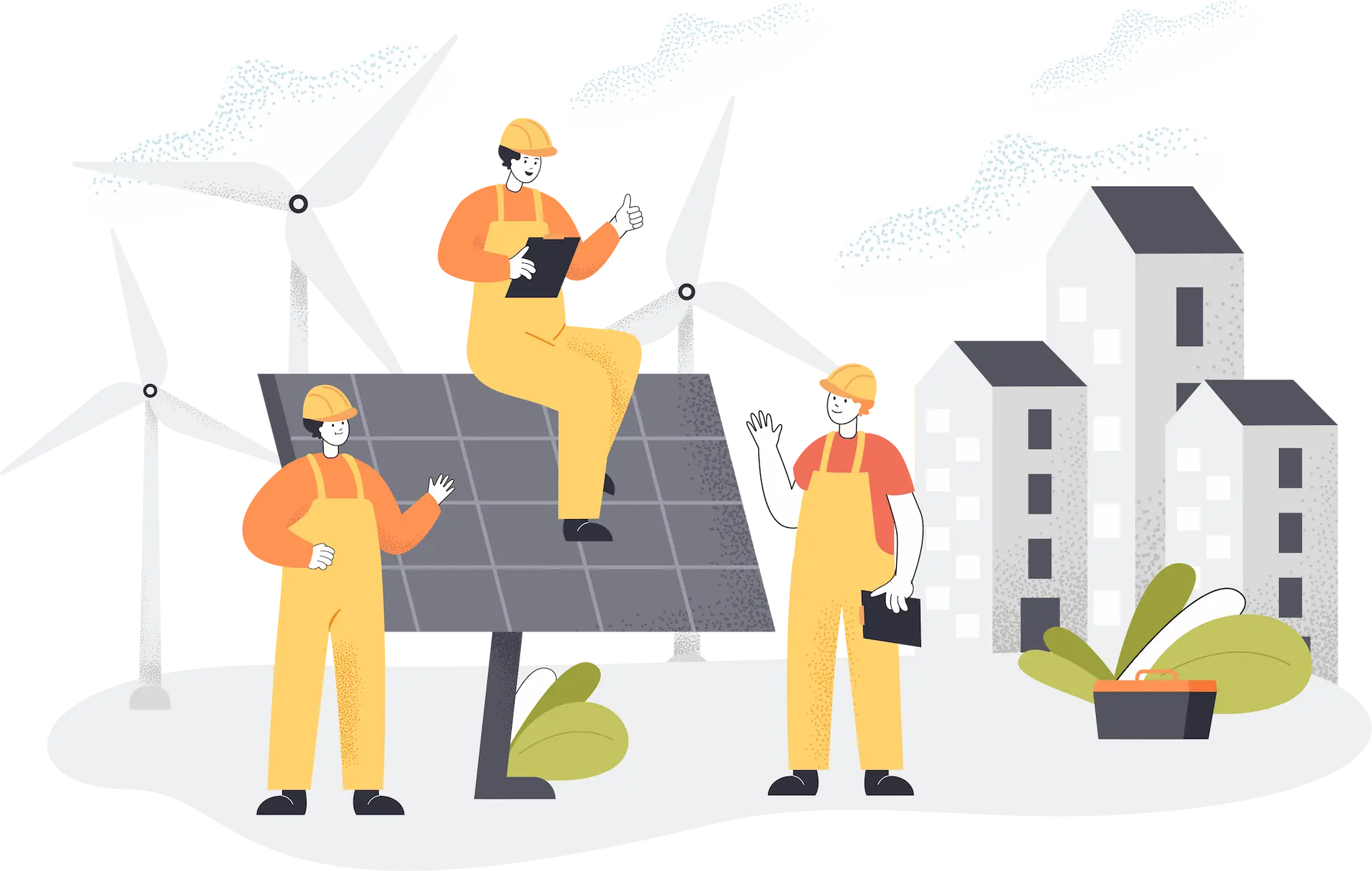 Il team tecnico al lavoro